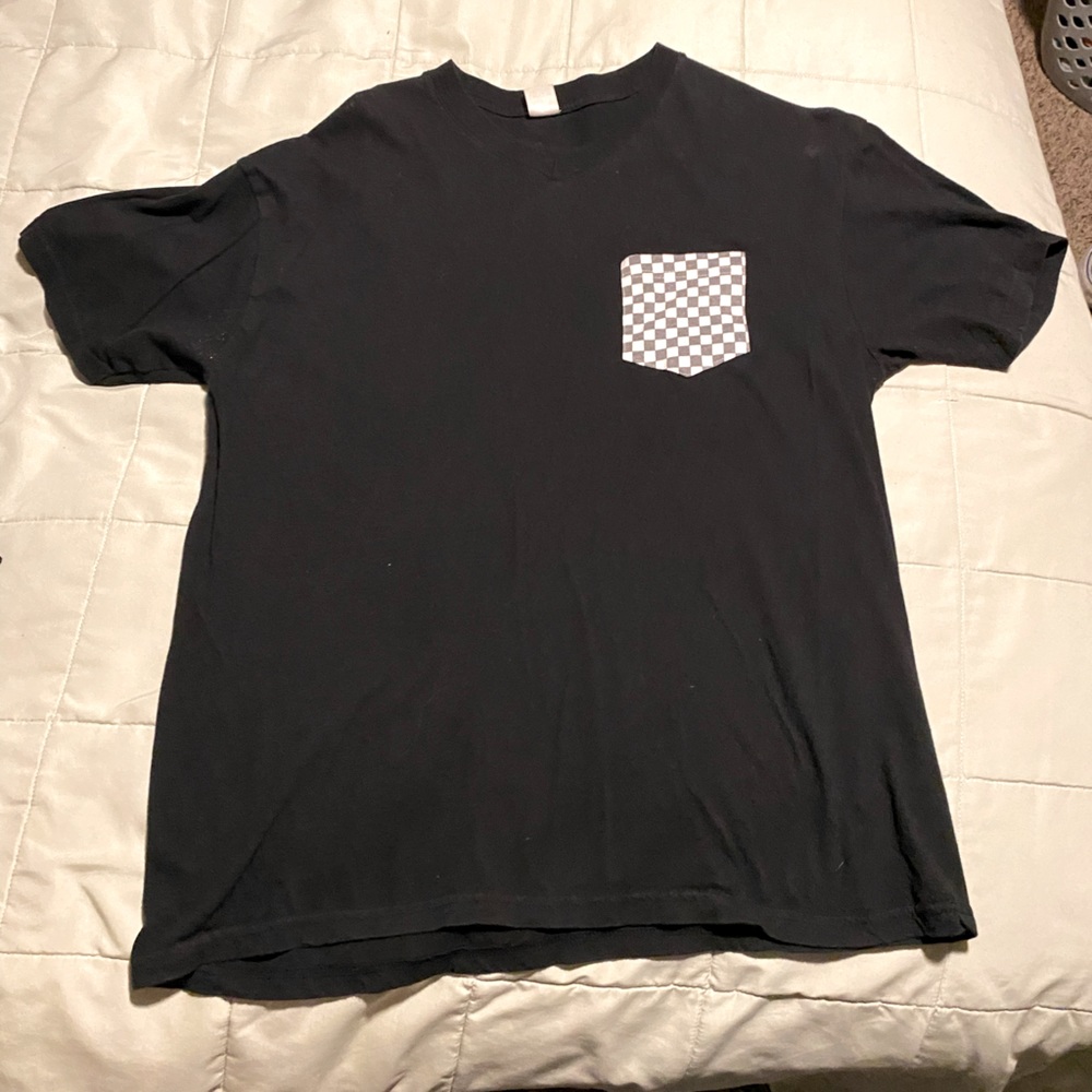 Vintage revival checkerboard pocket t